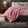 image:imageLavish Home Oversized Ruched Faux Fur Blanket Blue 60 x 80Pink