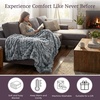 image:imageLavish Home Oversized Ruched Faux Fur Blanket Blue 60 x 80Silver