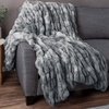 image:imageLavish Home Oversized Ruched Faux Fur Blanket Blue 60 x 80Silver
