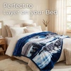 image:imageLavish Home Oversized Wolf Blanket 74 x 91Blue and White