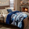 image:imageLavish Home Oversized Wolf Blanket 74 x 91Blue and White