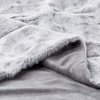image:imageLavish Home Plush Blanket for Home Decor  Hypoallergenic Faux Rabbit Fur Couch Throw with Sherpa Backing for Sofas and Bedding Cream BeigeCloud Grey