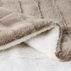 image:imageLavish Home Plush Blanket for Home Decor  Hypoallergenic Faux Rabbit Fur Couch Throw with Sherpa Backing for Sofas and Bedding Cream BeigeCoffee