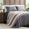 image:imageLavish Home Plush Blanket for Home Decor  Hypoallergenic Faux Rabbit Fur Couch Throw with Sherpa Backing for Sofas and Bedding Cream BeigeCream Beige