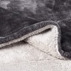 image:imageLavish Home Plush Woven Sherpa Blanket  Oversized Solid Color PolyFleece Throw  Breathable and Machine Washable Blanket Gray