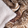 image:imageLavish Home Printed Coral Soft Fleece Sherpa Throw Blanket BlueBrown