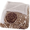 image:imageLavish Home Printed Coral Soft Fleece Sherpa Throw Blanket BlueBrown