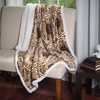image:imageLavish Home Printed Coral Soft Fleece Sherpa Throw Blanket BlueBrown