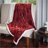 image:imageLavish Home Printed Coral Soft Fleece Sherpa Throw Blanket BlueRed