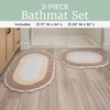 image:imageLavish Home Reversible Bathroom Rug Set Gray 2Pieces 32x2024x17Beige