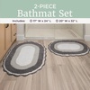 image:imageLavish Home Reversible Bathroom Rug Set Gray 2Pieces 32x2024x17Grey