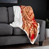 image:imageLavish Home Reversible Fleece Blanket  50Inch x 60Inch MachineWashable Sherpa Throw with Hearts  Cozy Blanket for Couch Chair or Bed