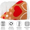 image:imageLavish Home Reversible Fleece Blanket  50Inch x 60Inch MachineWashable Sherpa Throw with Hearts  Cozy Blanket for Couch Chair or Bed