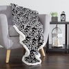 image:imageLavish Home Reversible Fleece Blanket BlackWhite 50 x 60