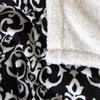 image:imageLavish Home Reversible Fleece Blanket BlackWhite 50 x 60