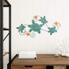 image:imageLavish Home Sea Turtles Wall Art with Shells and Starfish Nautical 3D Metal Hanging DcorVintage Coastal Under Water Sea Life Ocean Home Artwork
