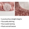 image:imageLavish Home Sheepskin Throw Rug  Faux Fur 2x3Foot High Pile Soft and Plush Mat for Bedroom Kitchen Bathroom Nursery and Office PinkPink