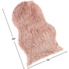 image:imageLavish Home Sheepskin Throw Rug  Faux Fur 2x3Foot High Pile Soft and Plush Mat for Bedroom Kitchen Bathroom Nursery and Office PinkPink