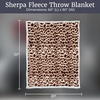 image:imageLavish Home Sherpa Fleece Throw Blanket Giraffe Print 50 x 60
