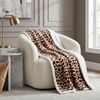image:imageLavish Home Sherpa Fleece Throw Blanket Giraffe Print 50 x 60