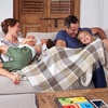 image:imageLavish Home Soft Throw Blanket TealBrown Plaid 60 x 70Gray and Tan