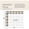 image:imageLavish Home Soft Throw Blanket TealBrown Plaid 60 x 70Gray and Tan