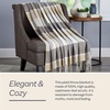 image:imageLavish Home Soft Throw Blanket TealBrown Plaid 60 x 70Gray and Tan