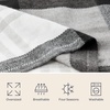 image:imageLavish Home Soft Throw Blanket TealBrown Plaid 60 x 70Gray and White