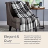 image:imageLavish Home Soft Throw Blanket TealBrown Plaid 60 x 70Gray and White