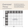 image:imageLavish Home Soft Throw Blanket TealBrown Plaid 60 x 70Gray and White