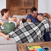 image:imageLavish Home Soft Throw Blanket TealBrown Plaid 60 x 70Gray and White