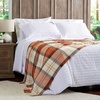 image:imageLavish Home Soft Throw Blanket TealBrown Plaid 60 x 70Orange
