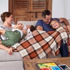 image:imageLavish Home Soft Throw Blanket TealBrown Plaid 60 x 70Orange