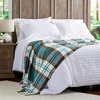 image:imageLavish Home Soft Throw Blanket TealBrown Plaid 60 x 70Teal and Brown