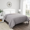 image:imageLavish Home Twin Size Quilt Bedding Coverlet  AllSeason Washable Lightweight Quilt Bedspread  BasketWeave Polyester Bedding with Quilted Blanket Pattern Gray