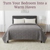 image:imageLavish Home Twin Size Quilt Bedding Coverlet  AllSeason Washable Lightweight Quilt Bedspread  BasketWeave Polyester Bedding with Quilted Blanket Pattern Gray