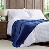 image:imageLavish Home Velvet Throw  Oversized Microfiber Velvet Solid Polyester Throw Blanket  Breathable and Machine Washable by LHC Midnight BlueMidnight Blue