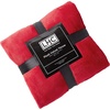 image:imageLavish Home Velvet Throw  Oversized Microfiber Velvet Solid Polyester Throw Blanket  Breathable and Machine Washable in Vineyard Red