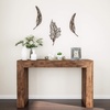image:imageLavish Home Wall DecorSet of Two Metal Feather Hanging Wall Art Laser Cut Contemporary Nature Sculpture for Living Room Bedroom Kitchen BrownL 925 x W 005 x H 1975