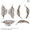 image:imageLavish Home Wall DecorSet of Two Metal Feather Hanging Wall Art Laser Cut Contemporary Nature Sculpture for Living Room Bedroom Kitchen BrownL 925 x W 005 x H 1975 Pack of 2