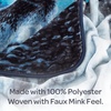 image:imageLavish Home Wolf Throw Blanket Blue 80 x 92