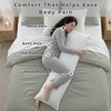 image:imageMemory Foam Body Pillow Stay Cool Cover Specially Designed Cooling Relief for Side Stomach Back Sleepers and Pregnant Women by Lavish Home