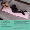 image:imageMemory Foam Body Pillow for Side Sleepers Back Pain Pregnant Women Aching Legs and Knees Hypoallergenic Zippered Protector by Lavish Home PinkPink