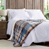 image:imagePoly Fleece Sherpa Throw  Oversized Plush Woven Polyester Sofa and Bed Blanket  Breathable and Machine Washable by Lavish Home WhiteGray PlaidHorizon