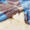 image:imagePoly Fleece Sherpa Throw  Oversized Plush Woven Polyester Sofa and Bed Blanket  Breathable and Machine Washable by Lavish Home WhiteGray PlaidHorizon