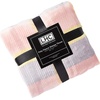 image:imagePoly Fleece Sherpa Throw  Oversized Plush Woven Polyester Sofa and Bed Blanket  Breathable and Machine Washable by Lavish Home WhiteGray PlaidModern Blush