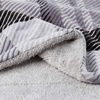 image:imagePoly Fleece Sherpa Throw  Oversized Plush Woven Polyester Sofa and Bed Blanket  Breathable and Machine Washable by Lavish Home WhiteGray PlaidPhantom