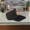 image:imagePot Holder Set With Silicone Grip Quilted And Heat Resistant Set of 2 By Lavish Home BlackBlack