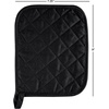 image:imagePot Holder Set With Silicone Grip Quilted And Heat Resistant Set of 2 By Lavish Home BlackBlack