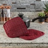 image:imagePot Holder Set With Silicone Grip Quilted And Heat Resistant Set of 2 By Lavish Home BlackBurgundy